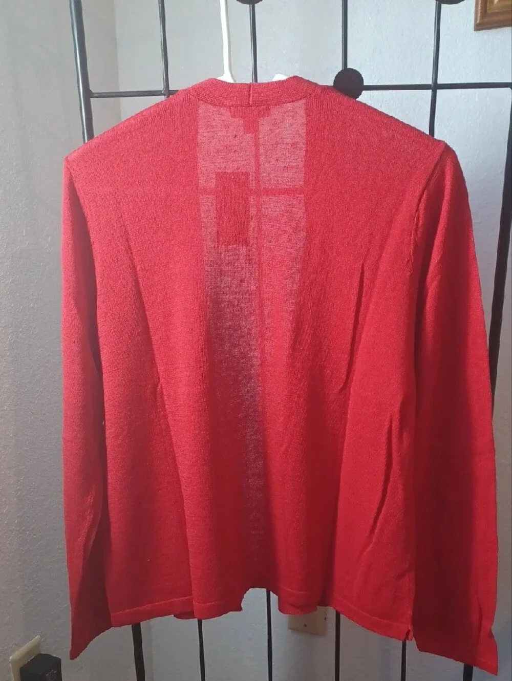 NWT Women's Open-Front Red Sweater Cardigan